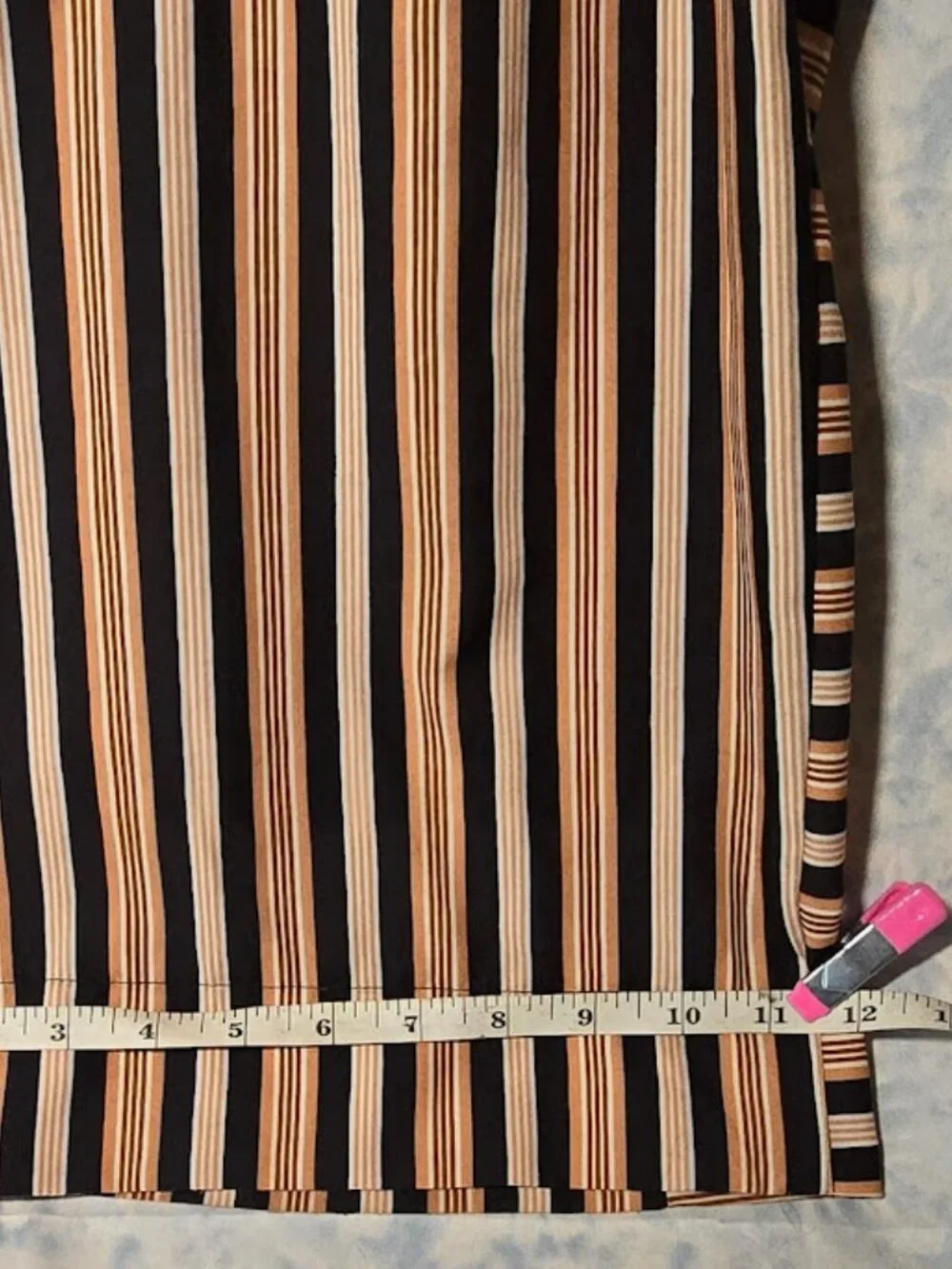 Boho Vertical Striped Paperbag Waist Wide Leg Pants - Cargo Pockets & Belt